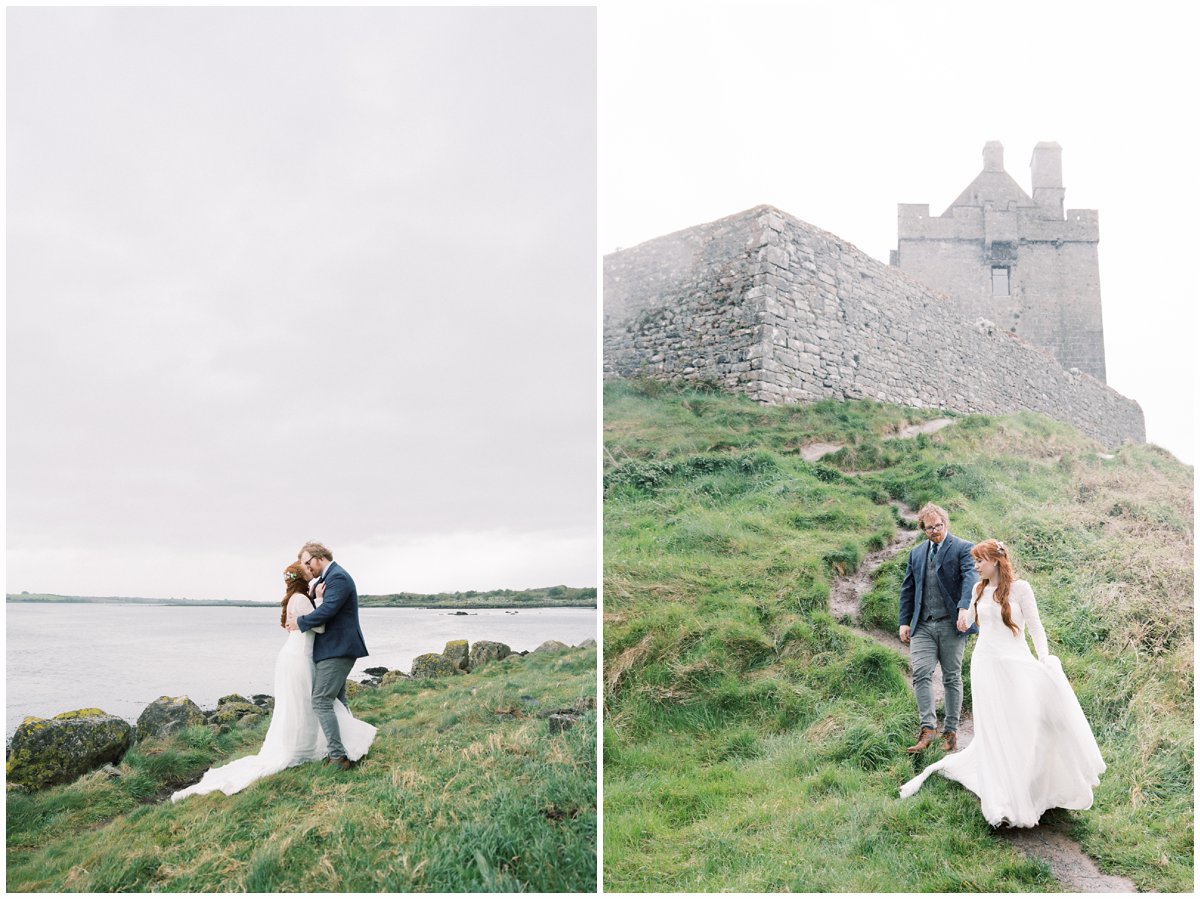 Couple at Dunguaire Castle in Ireland