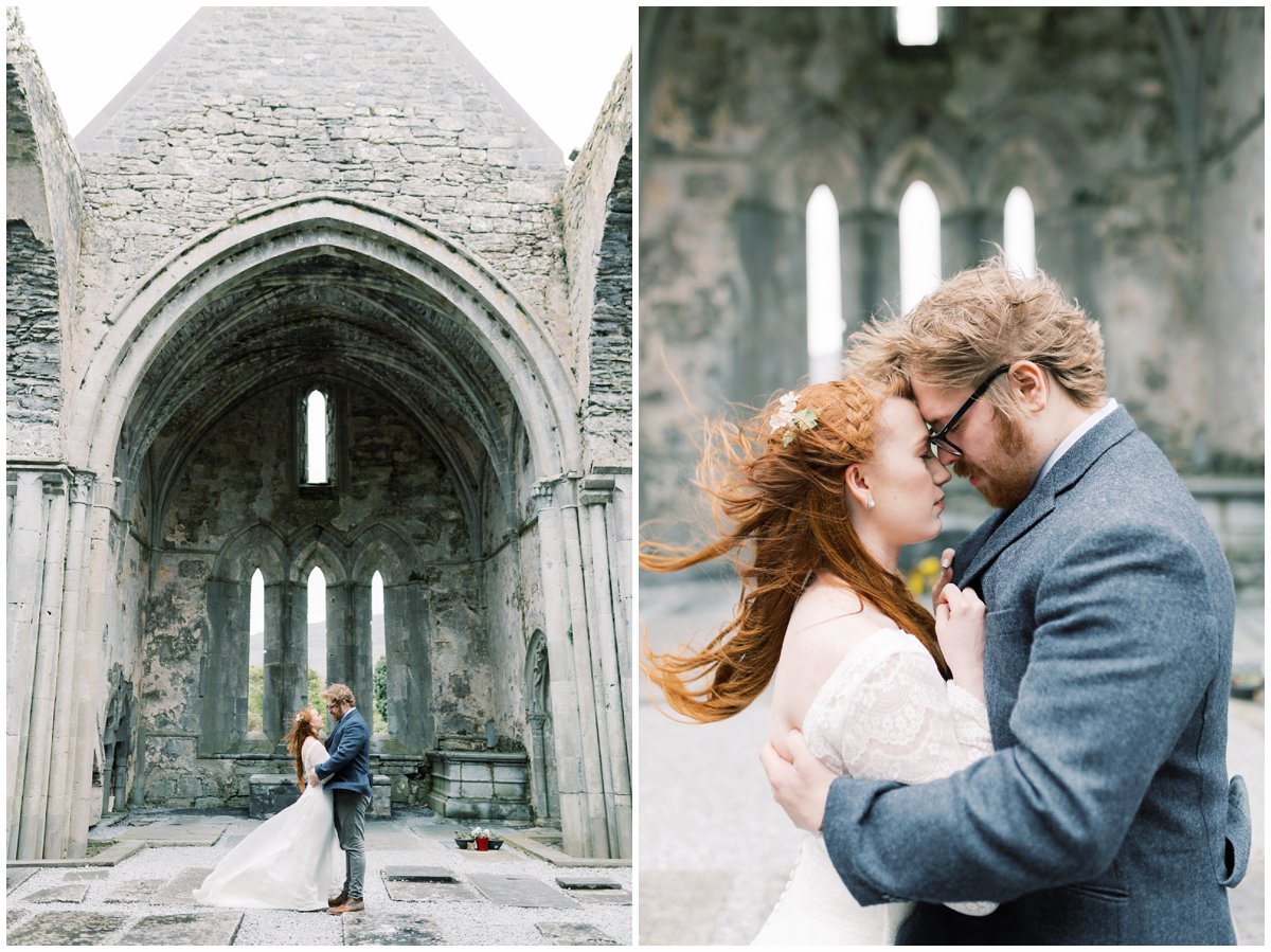Ireland wedding photo at Corcomroe Abbey in Ireland