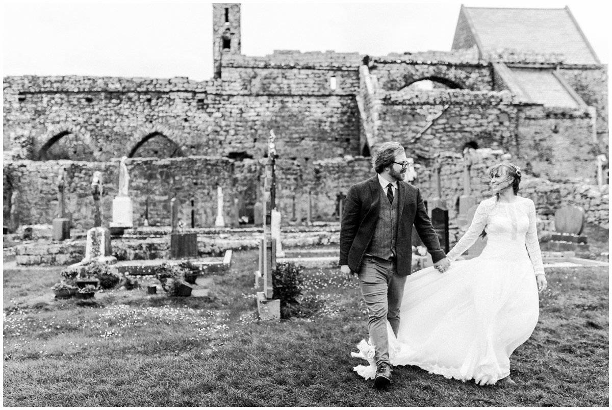 Ireland wedding photo at Corcomroe Abbey in Ireland