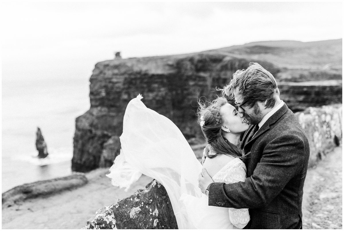 Ireland wedding photo at the Cliffs of Moher in Ireland