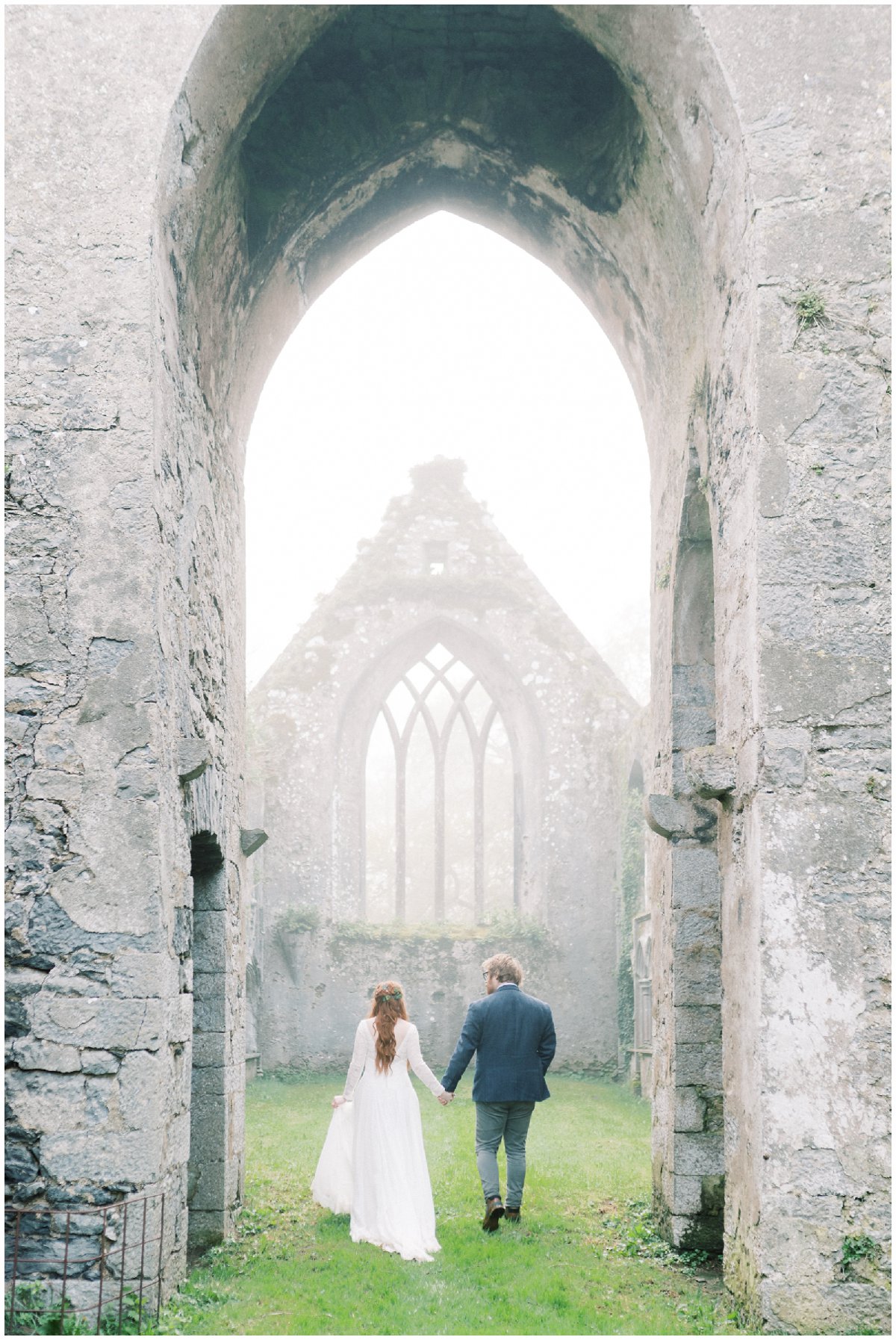 Ireland wedding photo at the Adare Franciscan Friary in Ireland