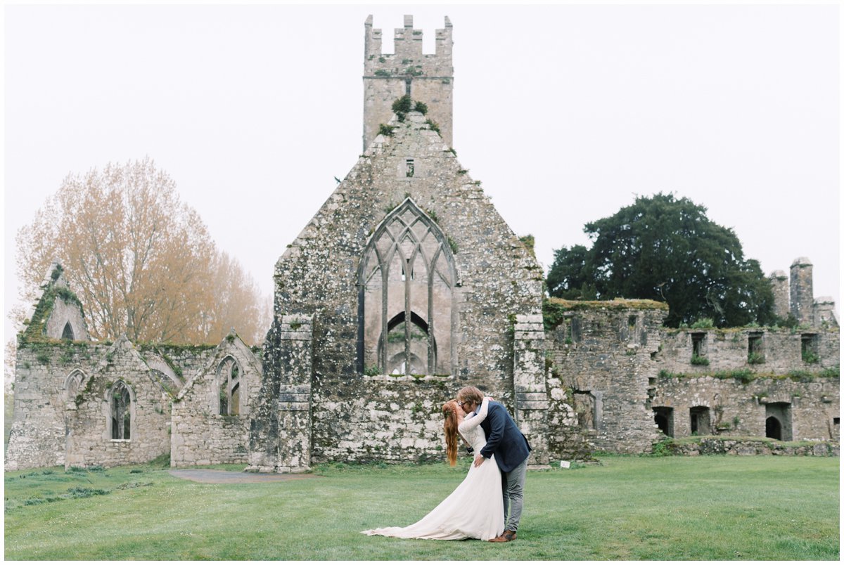 Ireland wedding photo at the Adare Franciscan Friary in Ireland