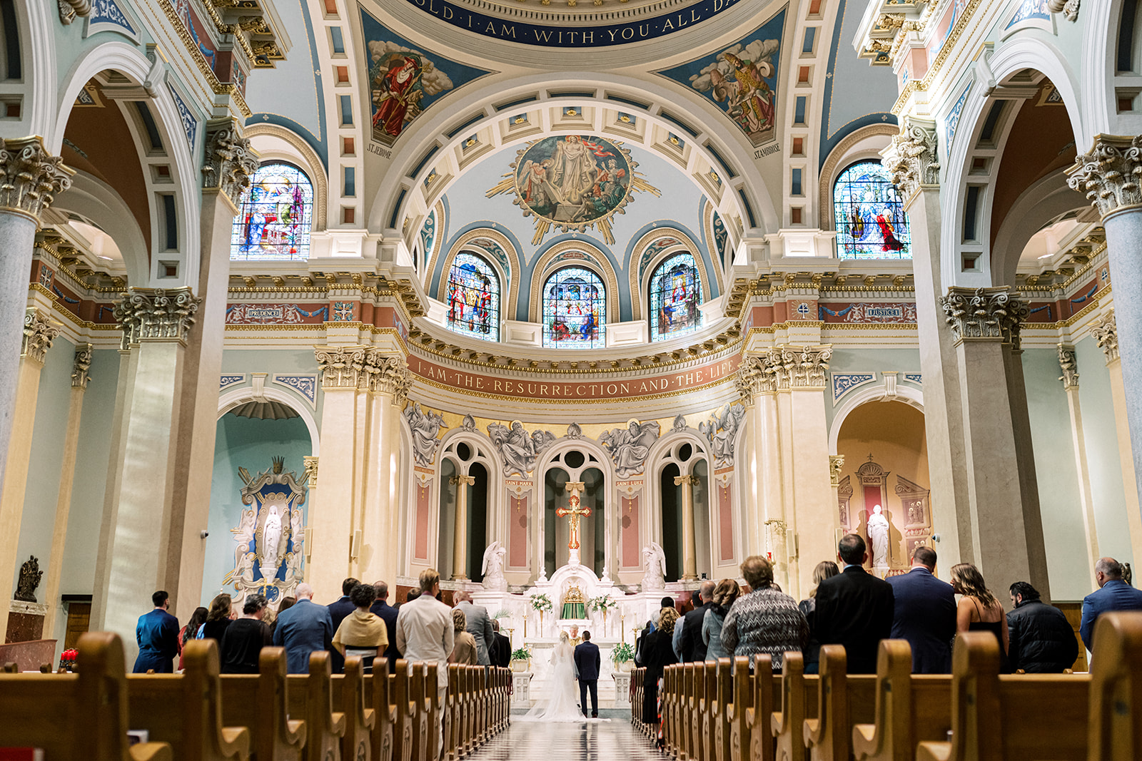Wedding ceremony photos by Lindsey Ford Photography at St. Patrick's in downtown Harrisburg, PA