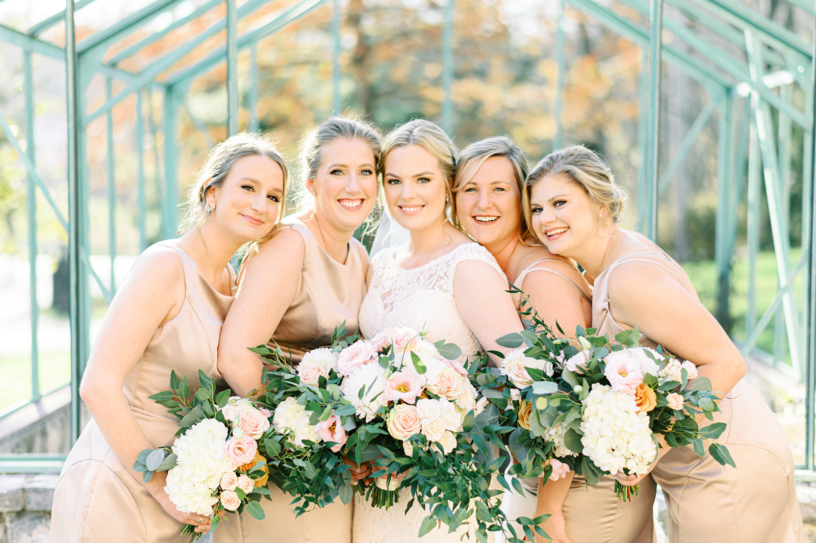 Bridesmaids at Historic Acres of Hershey wedding