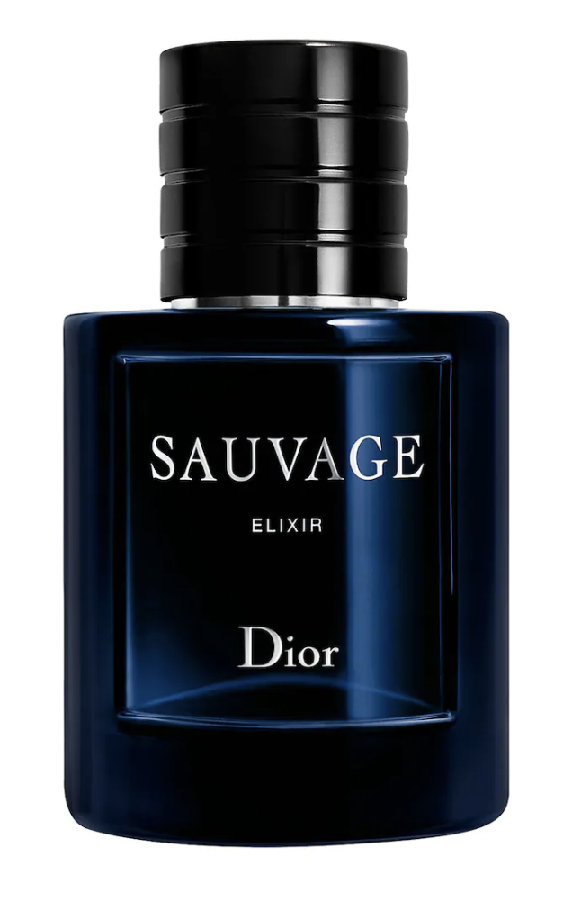 Bottle of Dior Sauvage Elixir cologne | Lindsey Ford Photography Wedding Day Fragrance Post